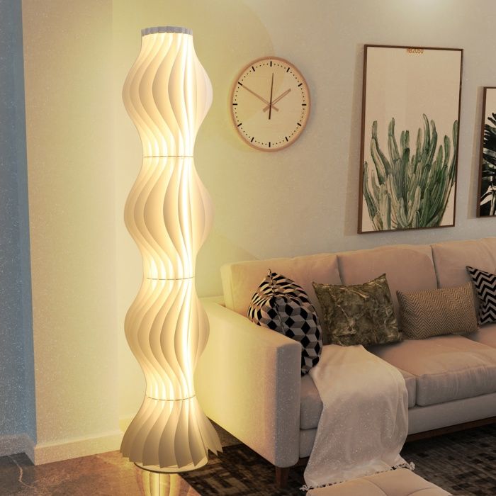 Lampadaire sur Pied Salon Moderne - lampadaire sur pied en Acrylique avec LED 3 Températures de Couleur Hauteur 170cm