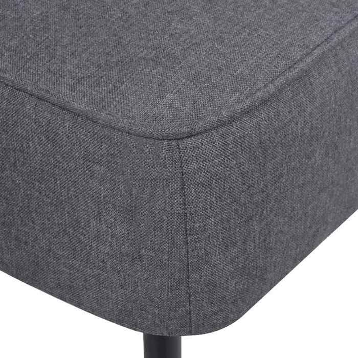 Fauteuil simple - Gris - Chaise de cocktail - 1 PC - gris foncé tissu 64x73x81 cm F8267