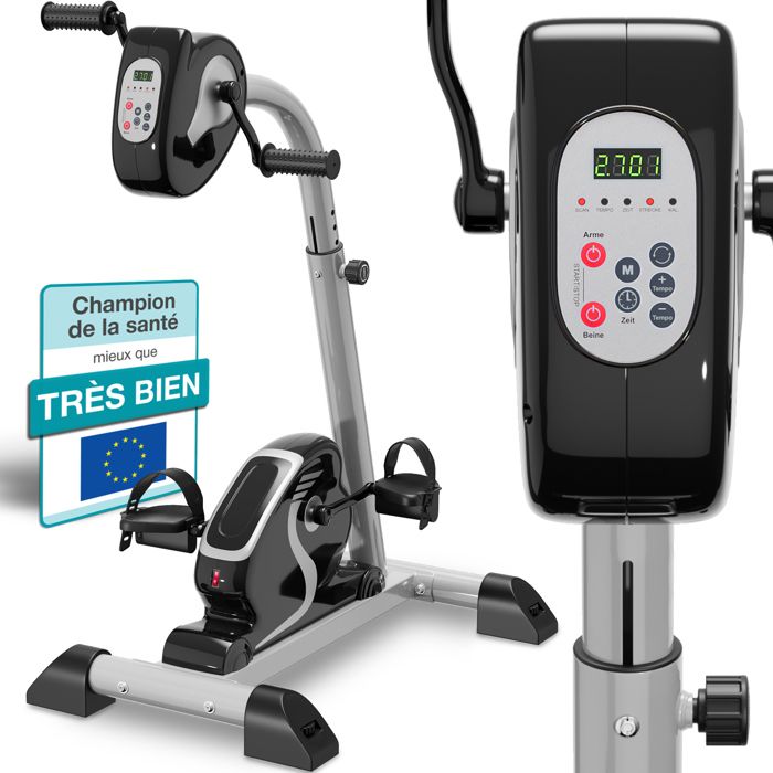 ELONEO pédalier électrique 2 en 1 bras et jambes entraîneur de mouvement motorisé réglable avec écran 6 programmes