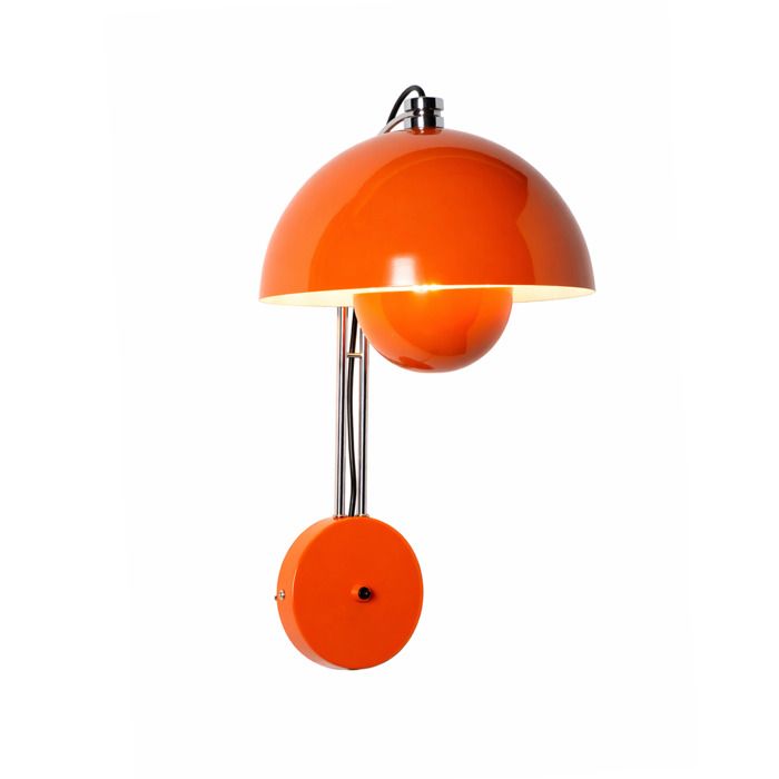 Applique Murale E27 en Métal orange avec Interrupteur – Lampe Design Moderne Style Nordique pour Salon ou Chambre