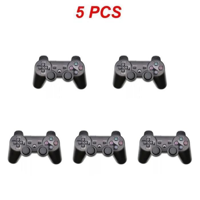Lot De 2 Manettes Sans Fil Génériques Pour PlayStation 3 (PS3) - Modèle 6 Axes - Noires - État 'Ouvert Jamais Utilisé'