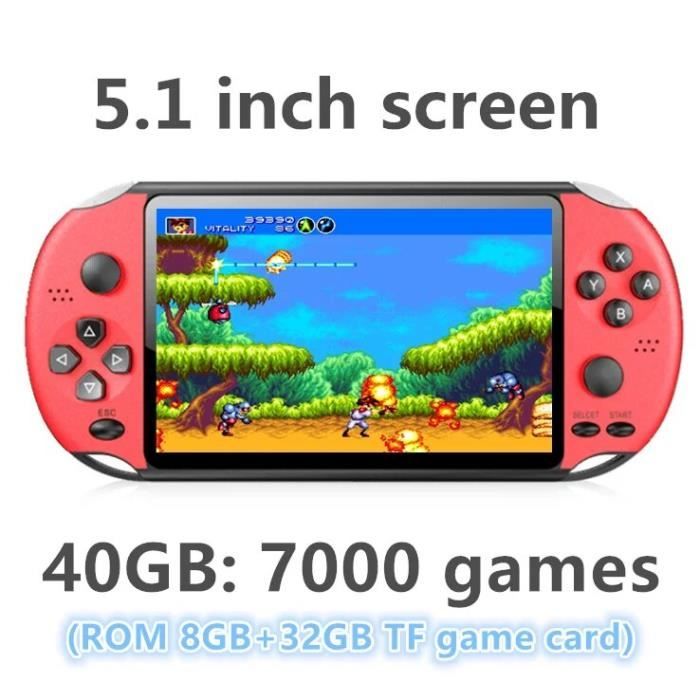 Bleu-Console De Jeux Vidéo Rétro Avec 10 Émulateurs, Avec 4000 Jeux