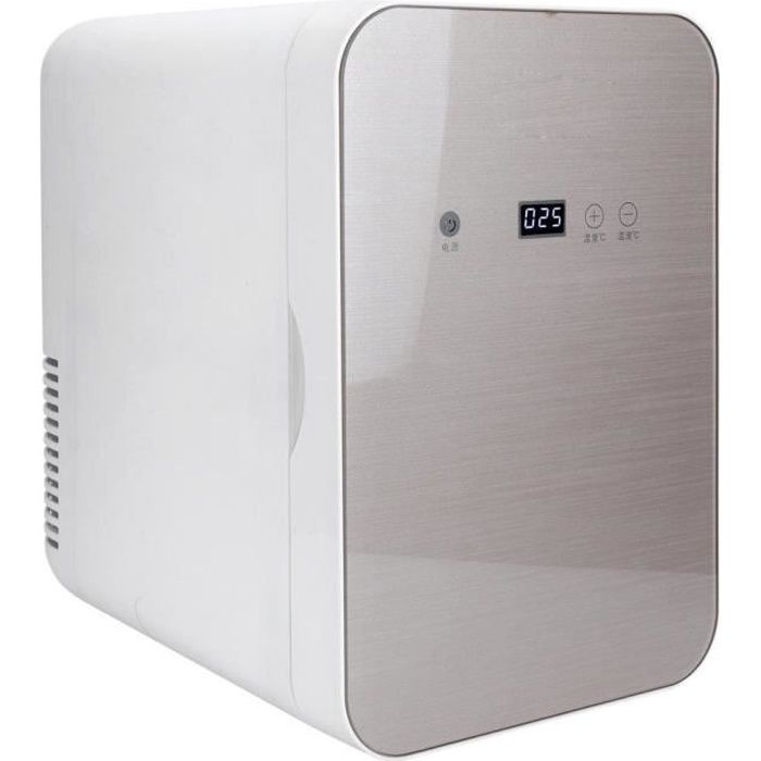 Alomejor Congélateur électrique Mini réfrigérateur numérique portable 8L Réfrigérateur de voiture 12V Congélateur à double