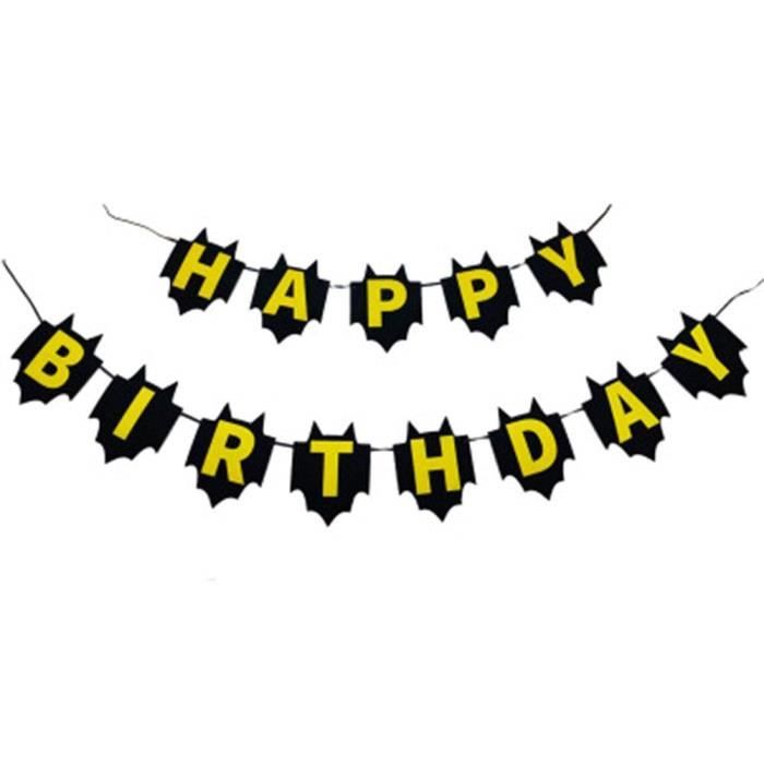 Halloween Batman Joyeux Anniversaire Banniere Bunting Faveurs De Decorations De Fete D Anniversaire Et Supplie De Parti Jkir0 Cdiscount Beaux Arts Et Loisirs Creatifs