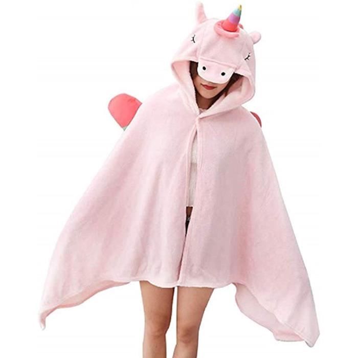 Poncho licorne femme mignon peignoir animaux enfant avec capuche A694 Cdiscount Maison