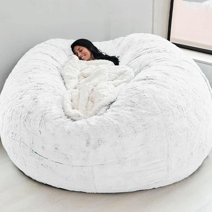 Pouf Géant XXL En Velours Côtélé - 100x100x80 Cm, Rembourrage 500L EPS Inclus, Housse Amovible, Gris