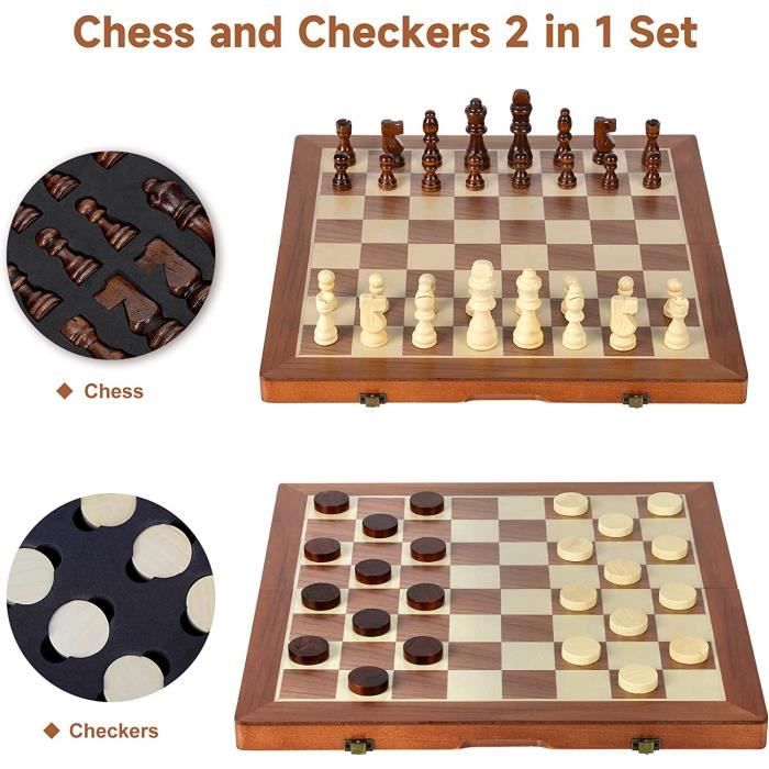 3 EN 1 - ÉCHECS, DAMES ET BACKGAMMON