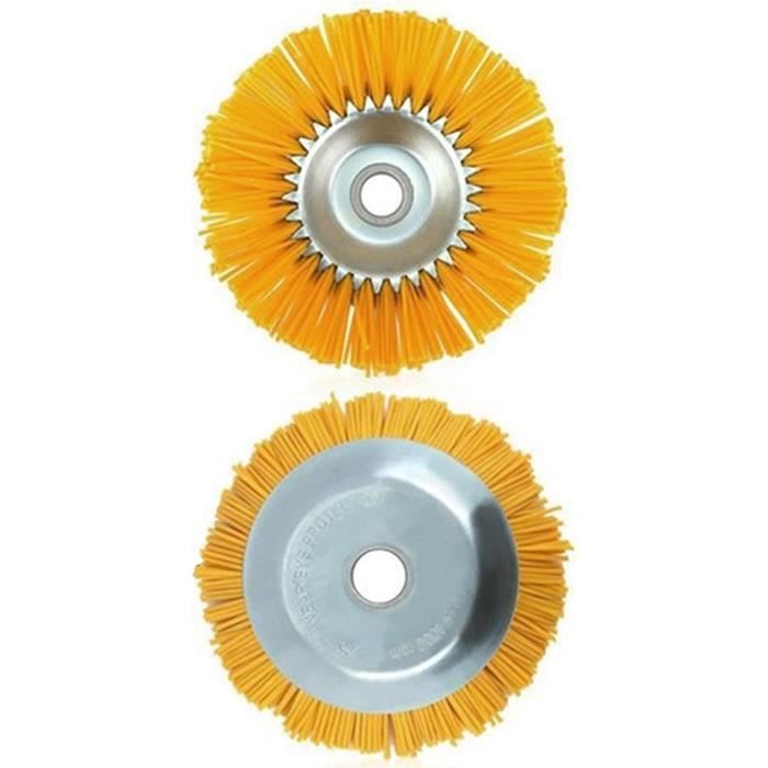Brosse Métallique Ronde Pour Débroussailleuse - 200mm - Nettoyage Herbe, Rouille, Mousse