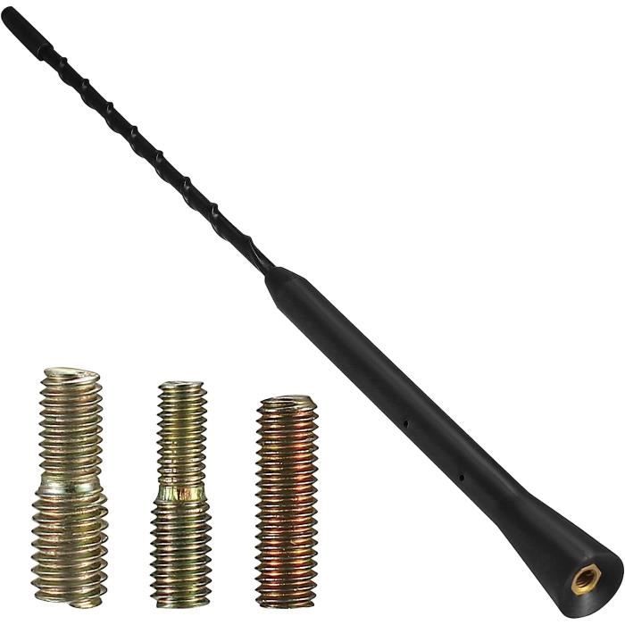 Antenne Radio Voiture Universelle - Réception AM/FM Optimale, Adaptateurs M4 M5 M6, Longueur 23 Cm, Design élégant