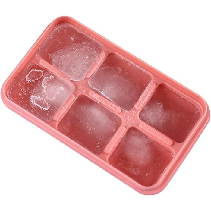 Bac À Glaçons 2Pcs Moule En Silicone Carré Moules À Glace En Silicone