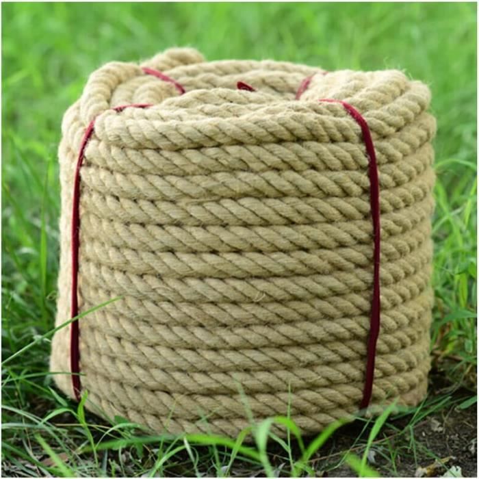 Rouleau Ficelle Jute 60m X 6mm - Corde Sisal Naturelle Pour Griffoir Chat Ou Jardinage