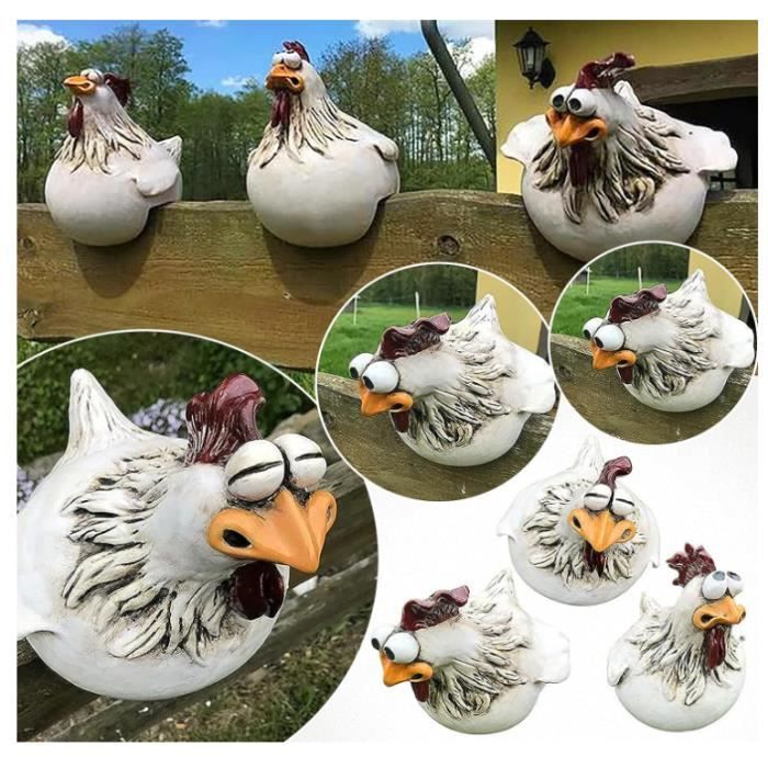 Décoration Poule Réaliste PartyKindom - En Mousse Et Plumes, Taille 21x16cm, Pour Intérieur/extérieur, Pâques