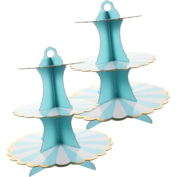 Présentoir gâteau en carton à 5 étage supports ronds pour cupcakes gâteaux desserts présentoir