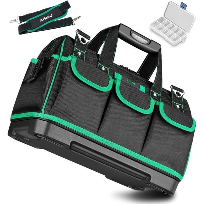 Sac à Dos D'outils Professionnel - Tissu Oxford 1680D Résistant - Capacité 15kg - Noir - Multi-poches