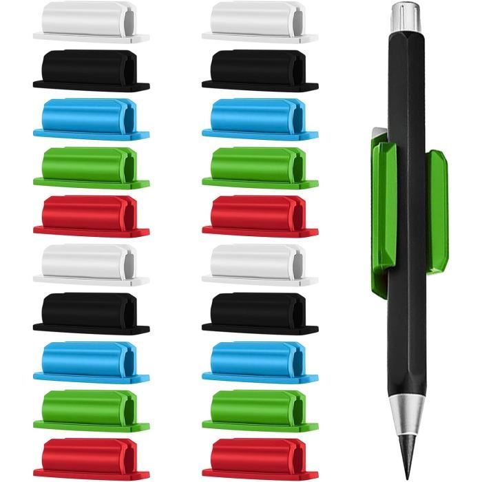 Lot De 6 Porte-stylos Magnétiques – Pour Tableau Blanc, Frigo, Bureau, école. Compartiment Réglable Et Couleurs Vives