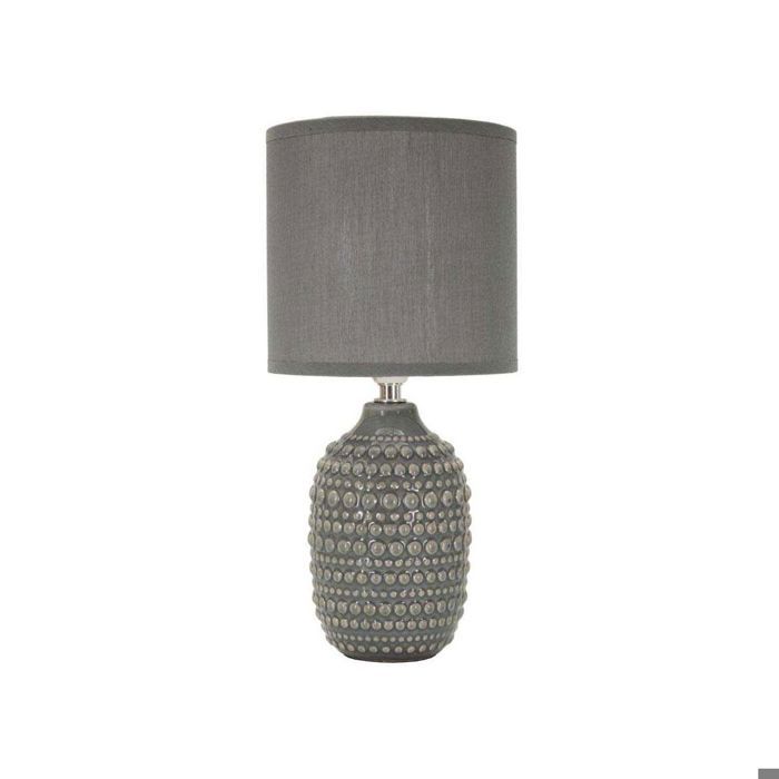Lampe à poser en céramique Points 15 x 30.5 cm gris