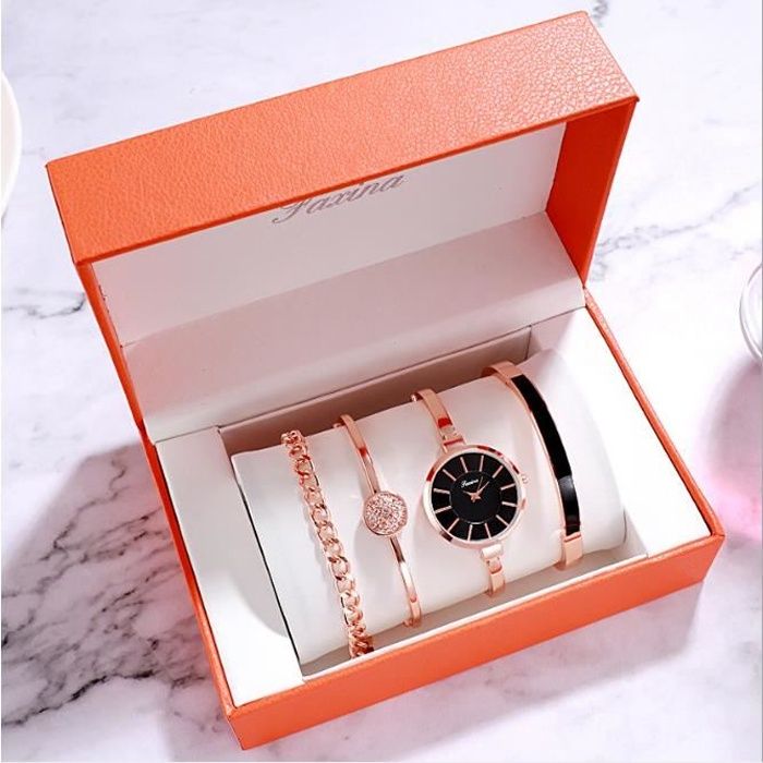 Coffret Cadeau Montre Femme Fille Chic Pas Cher Montre à quartz - Bracelet  Collier - Coquille - Acier - Analogique - Cadeau , - Achat/vente pack  montre Femme Adulte Rouge - Cdiscount