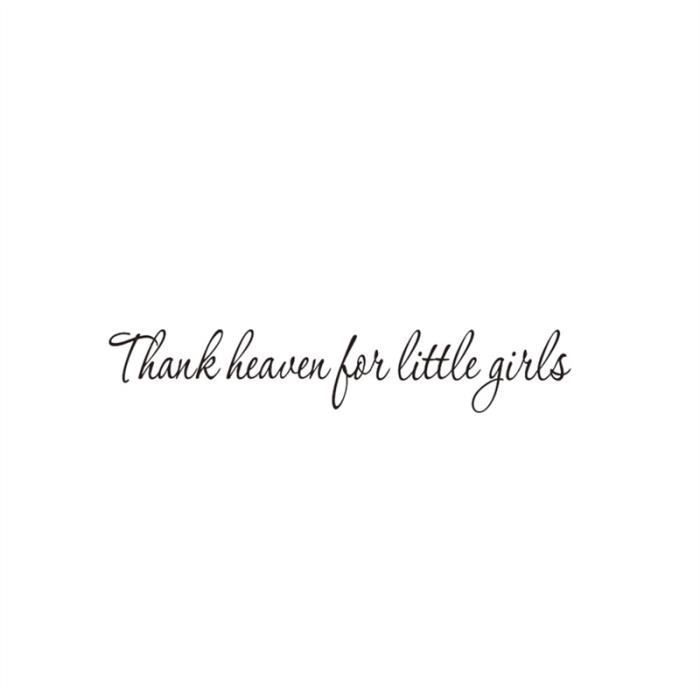 Stickers Muraux Autocollant Merci Ciel Pour Les Petites Filles Citation Filles Citations Murales Chambre Enfant Achat Vente Stickers Cdiscount