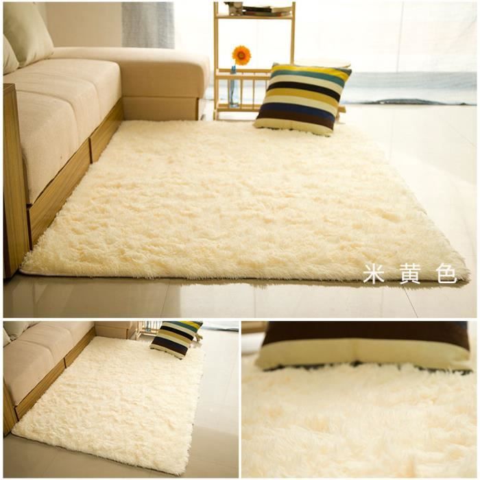 Beige Tapis Salon Du Sol 160 230cm Decoration Maison Pour Chambre D Enfant Bebe Confortable Shaggy Velours Yoga Anti Derapage Achat Vente Tapis Cdiscount