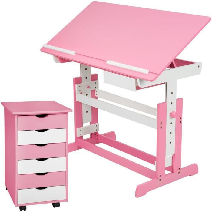 Bureau Enfant Avec Caisson Meuble Rose 0508096 Achat Vente Caisson De Bureau Bureau Enfant Avec Caisson Cdiscount