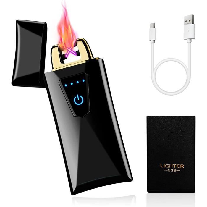 Briquet Électrique Réfléchissant À Arc Avec Boîte De Présentation, Rechargeable Par Usb, Cadeau
