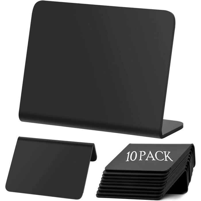12 Mini Tableaux Noirs Suspendables 16x12cm - Ardoises Craie Double Face - Pour Restaurant, Café, Décoration