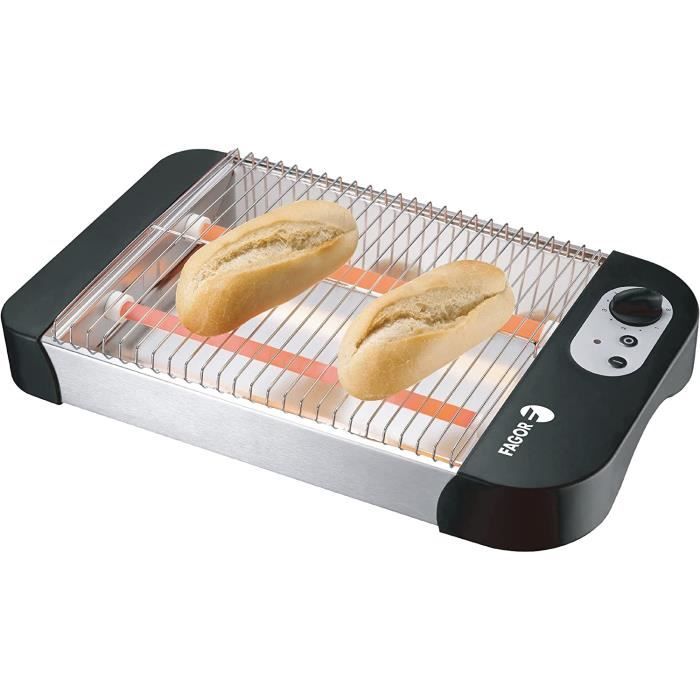 Grillepain plat QuickToast 600 W de puissance, double résistance et 6