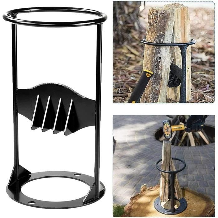 Fendeur De Bûches Manuel En Acier - Portable, Diamètre 18,8 Cm - Pour Bois De Chauffage, Camping, Cheminée, 2,7 Kg