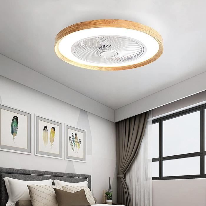 Ventilateur Plafond Avec Lumière Et Télécommande - Silencieux 3 Vitesses