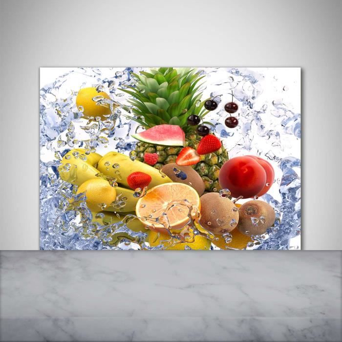 Crédence Cuisine En Verre Trempé Tulup - 100x70 Cm, épaisseur 4 Mm, Couleur Chocolat, Adhésif Inclus
