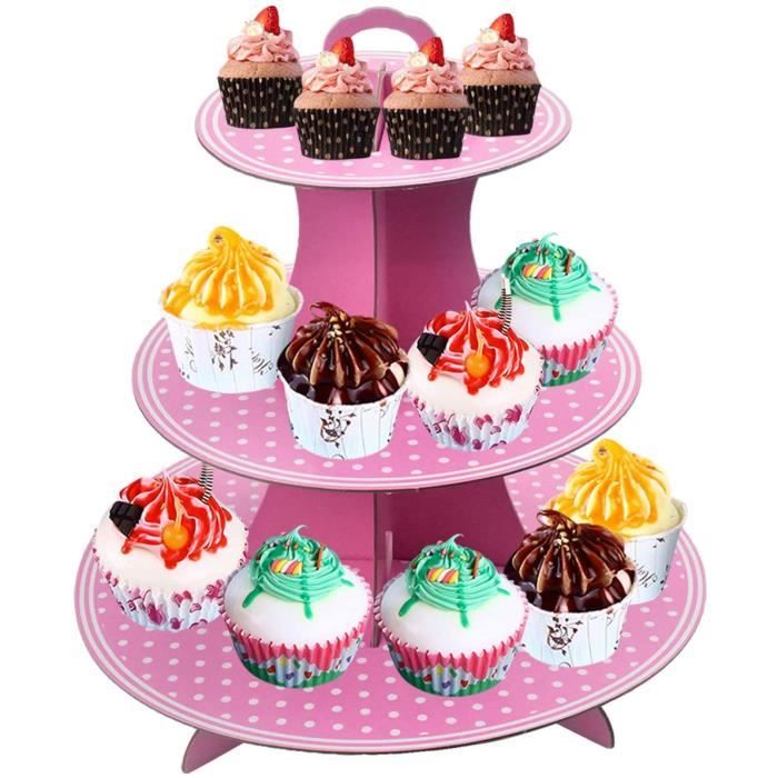 Présentoir de Gâteau Présentation de Cupcake avec des Ornements en 