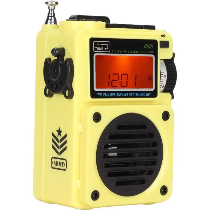 XHDATA D109 Radio portable à ondes courtes – Fonctionne sur piles A F SW LW Radio bande