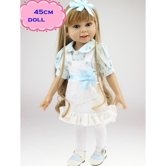 18 pouces Cheveux Longs Jolie American Girl Poup e Avec Des