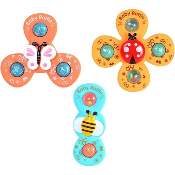 Jouets De Bain 4 Pièces - Spinners Licorne à Ventouse - Pour Enfants 1-3 Ans - Sensoriel Et Éducatif