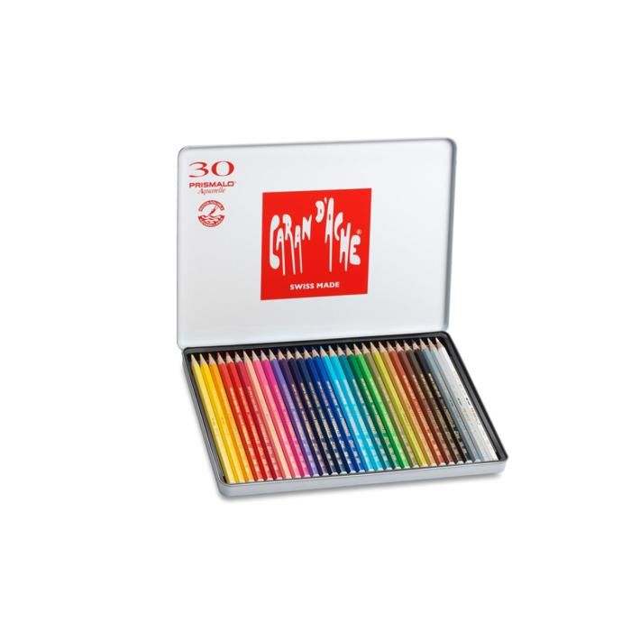 Crayons De Couleur Aquarellables Caran D'Ache Prismalo – Lot De 6 – Fabriqué En Suisse – Pour Dessin Et Illustration