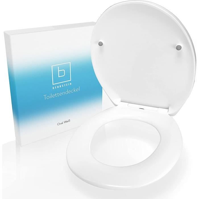 Abattant WC Forme O Lunette de Toilette Fermeture en Douceur Frein de Chute  Dégagement Rapide à Un Bouton en Duroplast Cuvette WC - Cdiscount Bricolage