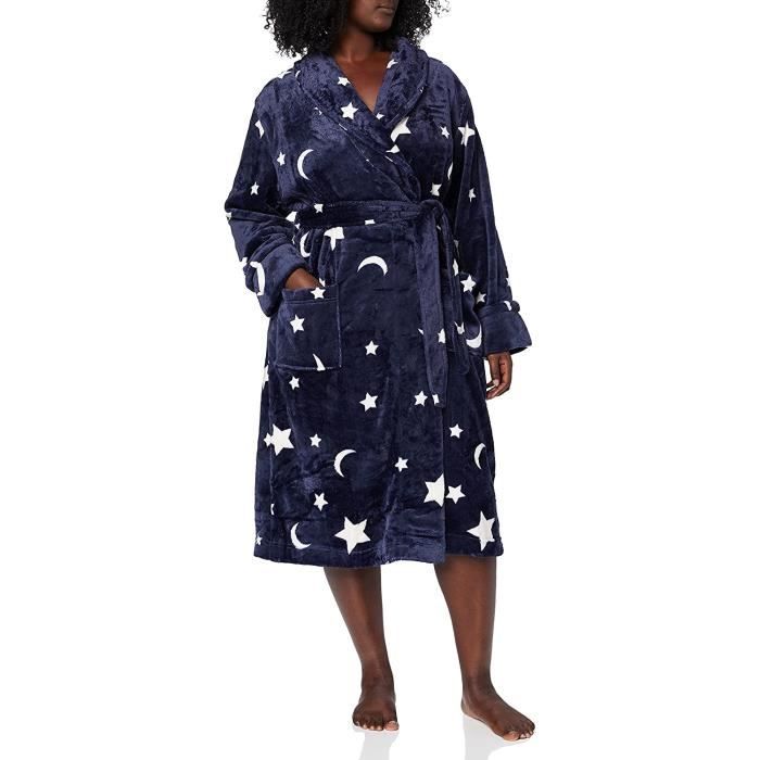 Marque Iris Lilly Peignoir Long en Peluche Ultra Doux Femme 31 Cdiscount Maison
