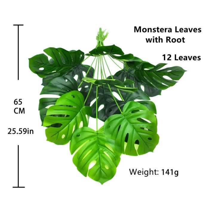 Plantes - Composition florale,Fleurs tropicales artificielles 43  ''-32'',fausses feuilles de palmier- Monstera Bouquet 1pc - Cdiscount Maison