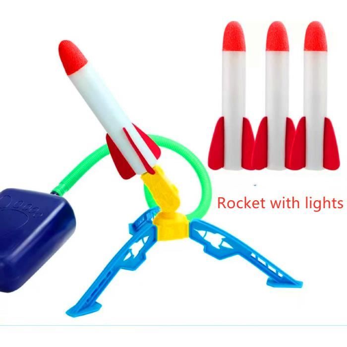 Lanceur De Fusée à Air Avec 6 Fusées En Mousse - Jouet D'Extérieur Pour Enfants 3-12 Ans