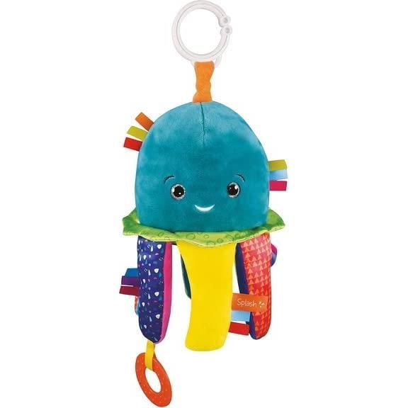 Peluche - BABYNAT - BATBN0700 Bubulle La Pieuvre - Multicolore - Rose - Hypoallergénique
