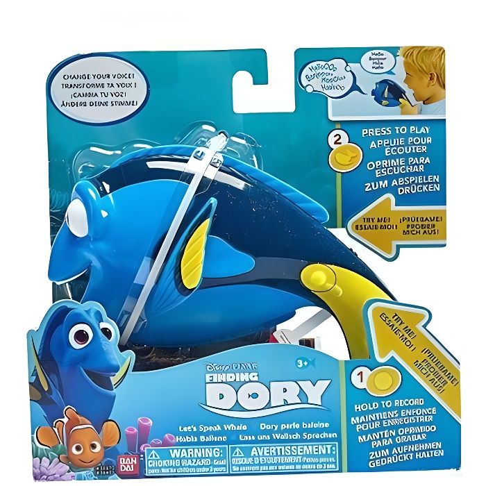 Bandai Dory Parle Baleine Disney FIDING DORY Jouet Enregistrer La Voix Bandai Dory Parle Baleine Disney FIDING DORY Jouet Enregistrer La Voix