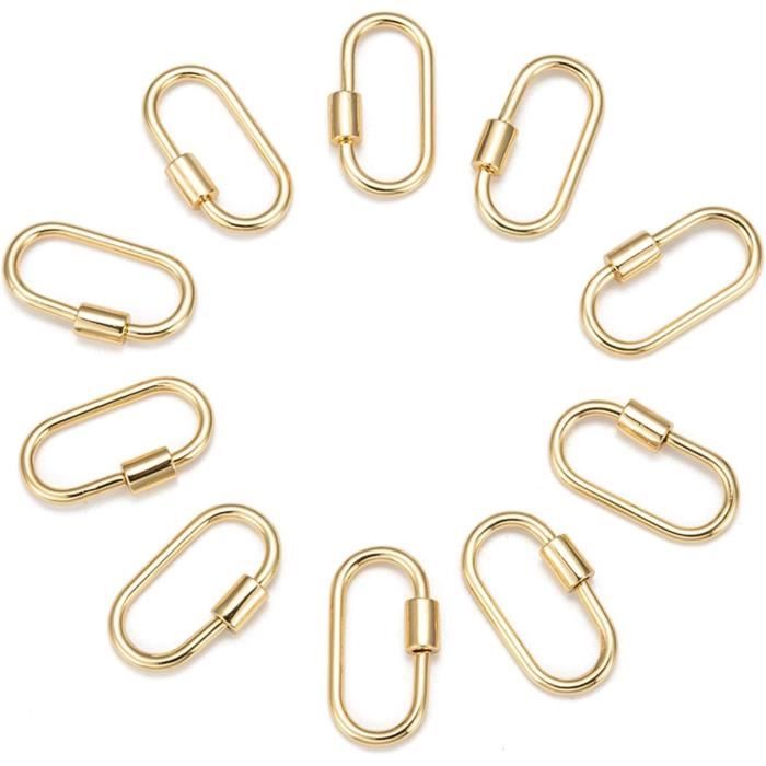 5pcs Bagues Ouvertes Mousqueton à Ressort Ovale Pour Accessoires De