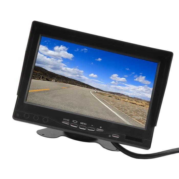 Kit Moniteur Rétro 7" Avec Caméra De Recul Pour Caravane - Écran TFT LCD Clip-on - Angle 120° - IP68 - Neuf