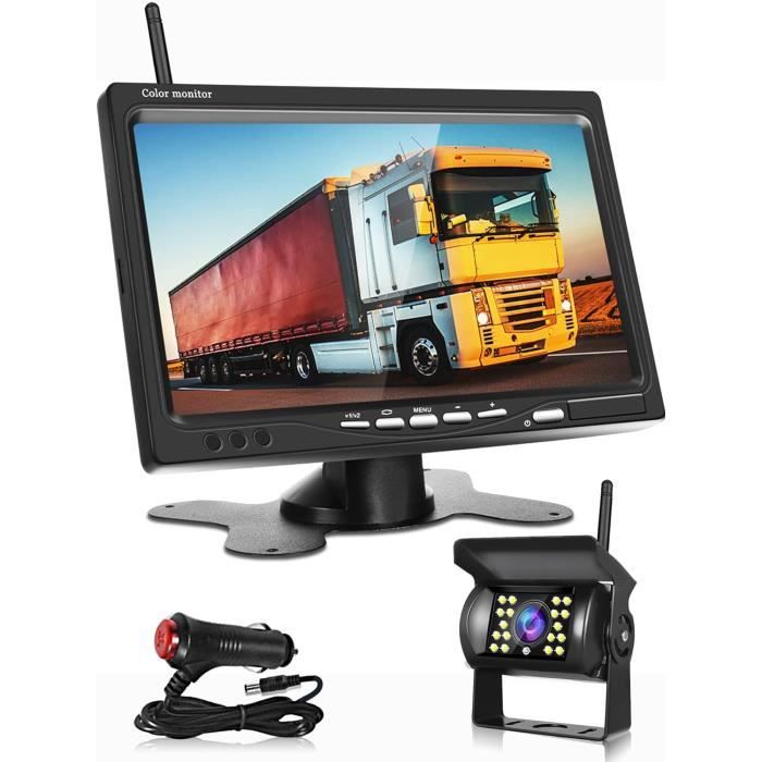 Kit Caméra De Recul 7" + Caméra Night Vision 18 LEDs - Étanche IP67 - Pour Voiture, Camping-car, Utilitaire