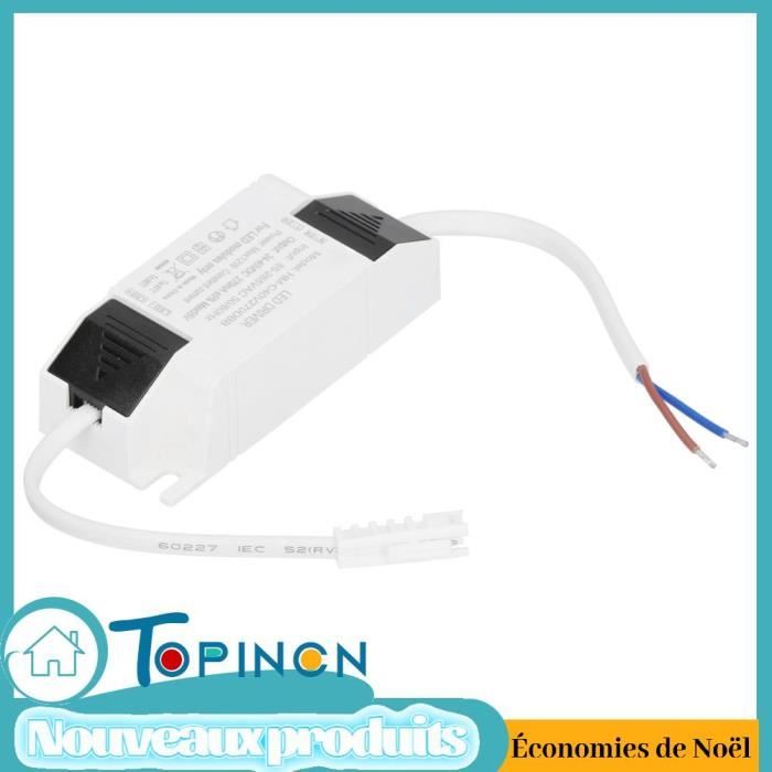 Alimentation (Driver) Courant Constant Pour LEDs 3W - 40W 600mA - AC85-265V - Pour 10 à 18 LEDs - Neuf