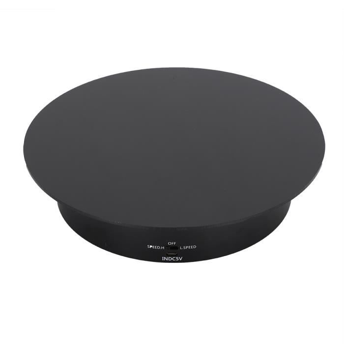 Plateau Tournant Électrique 13cm 5KG - Présentoir Rotatif 360° Vitesse Réglable Pour Bijoux Et Produits