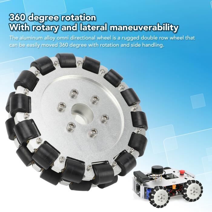 Roue directionnelle omnidirectionnelle pour robot Pneu de Roue Robot