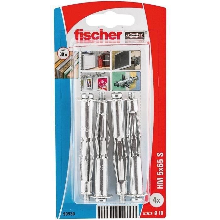 FISCHER - Blister de 4 Chevilles corps creux hm 5x65 s