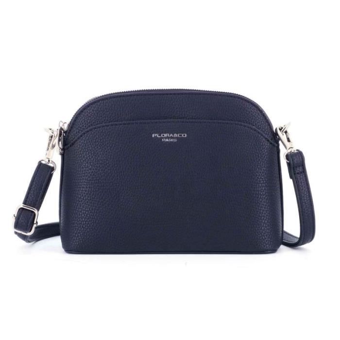 Flora Co Paris Petit Sac Bandouliere Arrondi Multi poches Femme Bleu Marine BLEU MARINE Cdiscount Bagagerie Maroquinerie