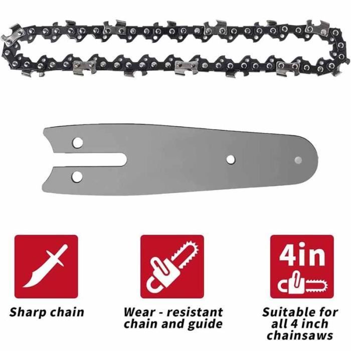 ByoBLu 2 Pièces/Ensemble Mini Chaîne De Scie De 8 Pouces 1/4 Pouces